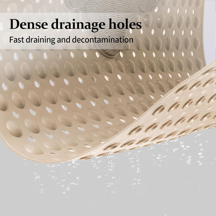 Duschmatte rutschfest 80x80cm,Antirutschmatte Dusche mit Ablauflöchern,Duscheinlage rutschfest mit S
