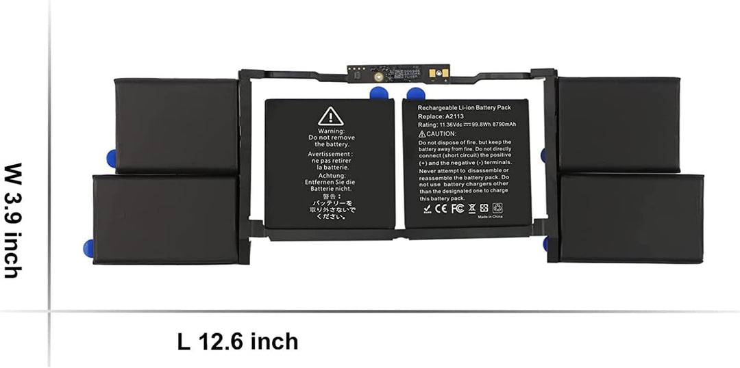 A2141 A2113 Laptop-Akku kompatibel mit MacBook Pro 16 Inch A2141 Release 2020 2019, EMC 3347 MVVL2 M