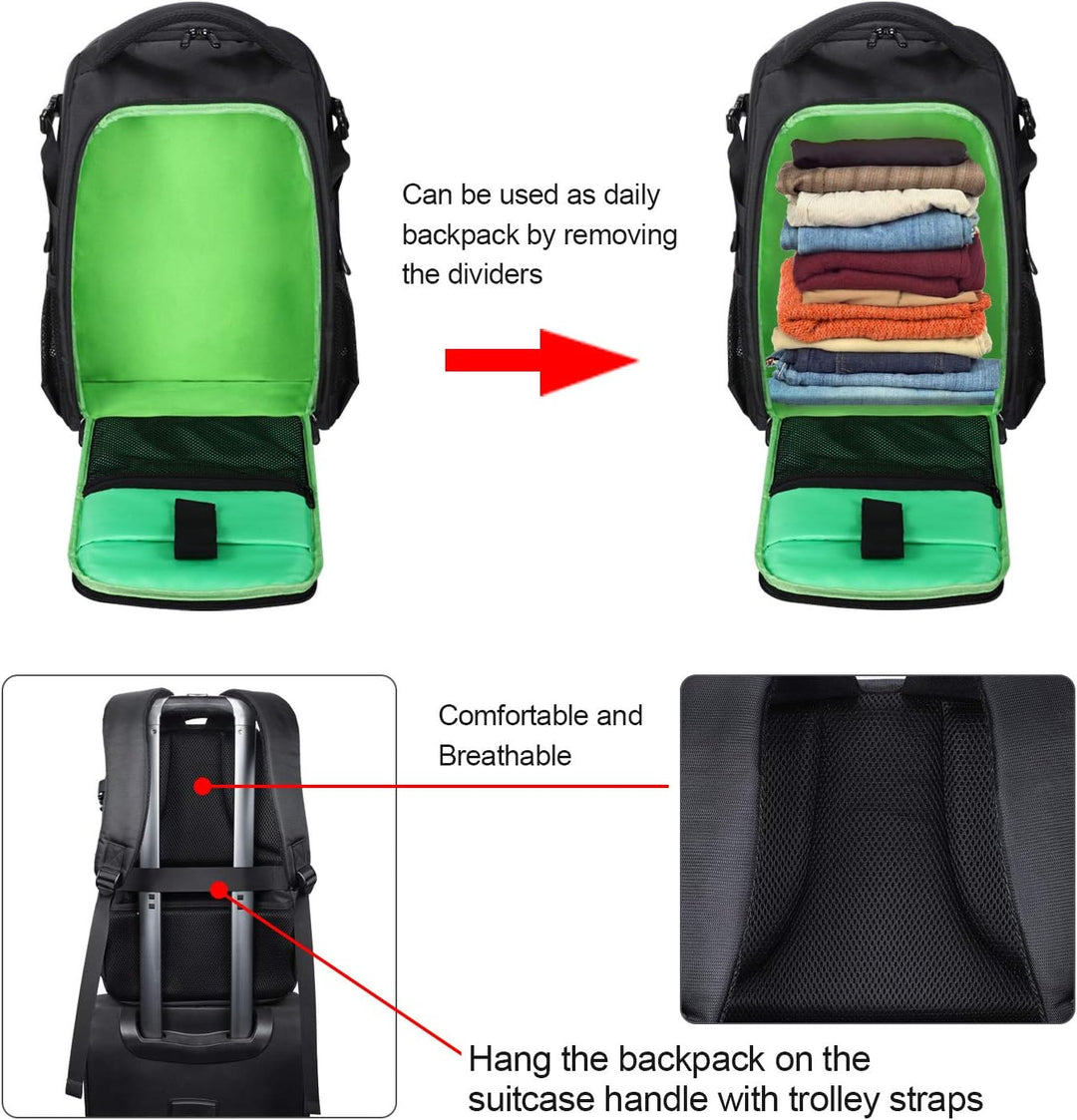 BERTASCHE Kamerarucksack DSLR SLR Wasserdicht Fotorucksack mit 15,6 Zoll Laptopfach Gross Kameratasc