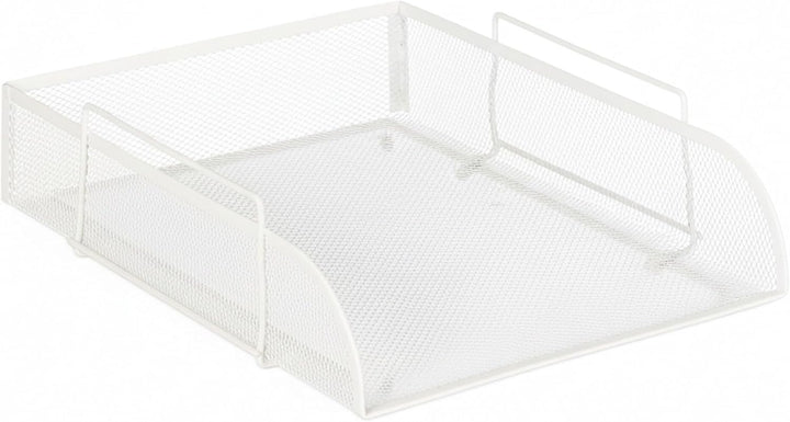 8 x stapelbare Dokumentenablage, für DIN A4, Gitter Design, Briefablage fürs Büro, Metall, B x T: 25