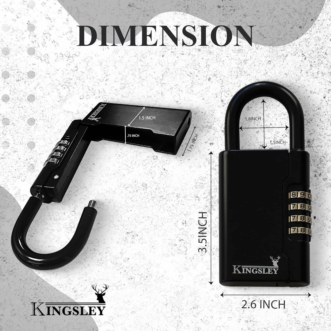Kingsley Guard-a-Key Schlüsselsafe, Schwarz, Schwarz