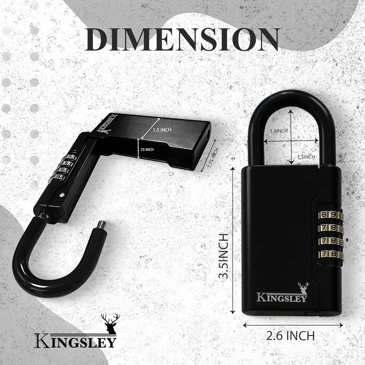 Kingsley Guard-a-Key Schlüsselsafe, Schwarz, Schwarz