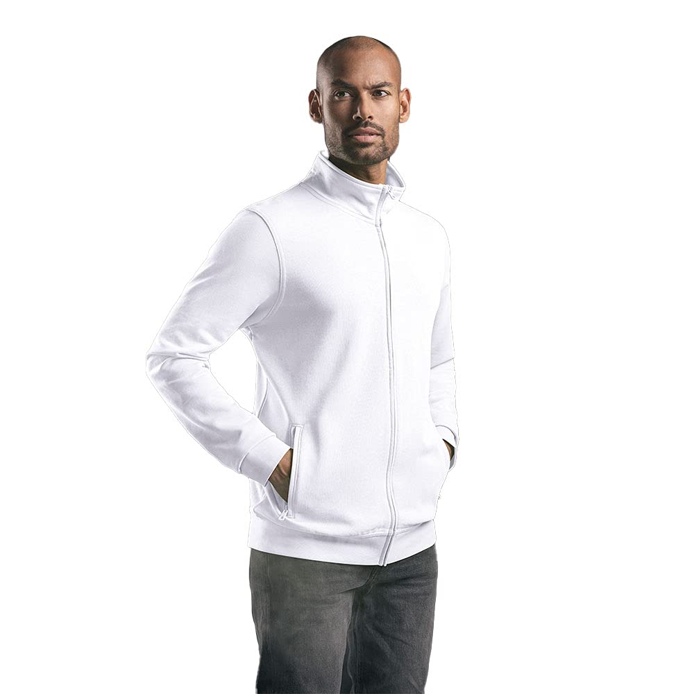 EXCD Sweatjacke Herren, Weiss, XXL