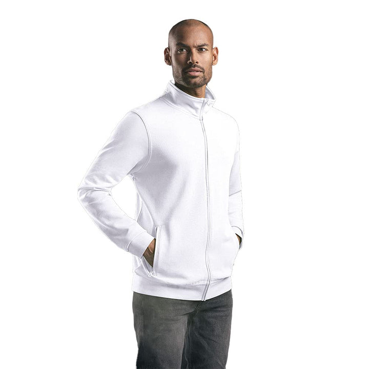 EXCD Sweatjacke Herren, Weiss, XXL