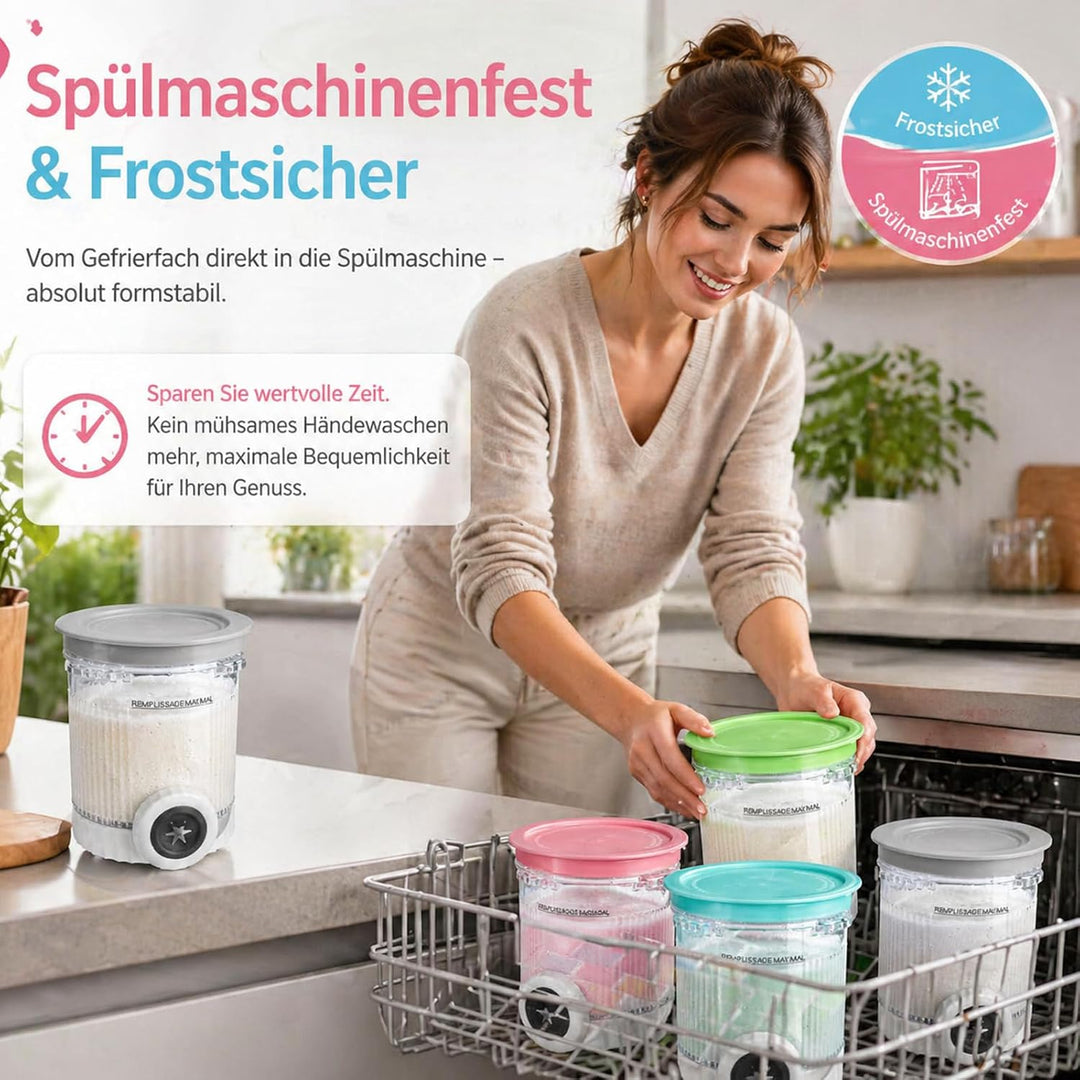 4 Stück Behälter für Ninja Swirl by Creami, Eiscremebecher und Deckel Kompatibel mit Ninja Creamy NC