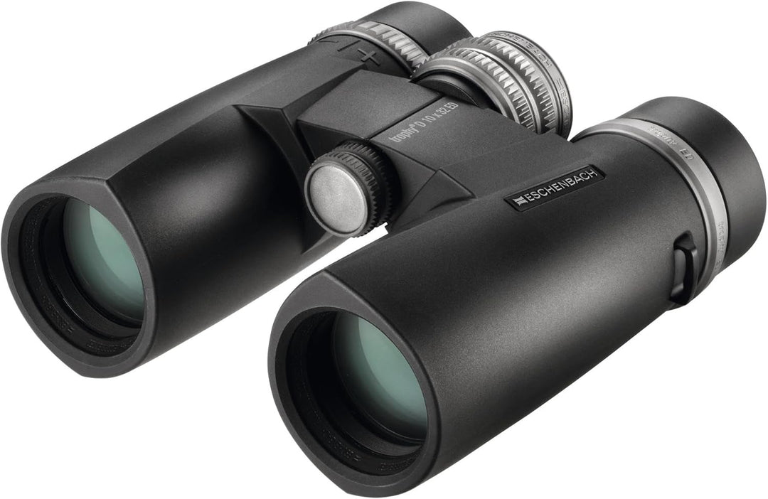 Eschenbach Optik Fernglas trophy D 10x32 ED, grosses Sehfeld, Weitwinkeloptik, wetterfest, schwarz,