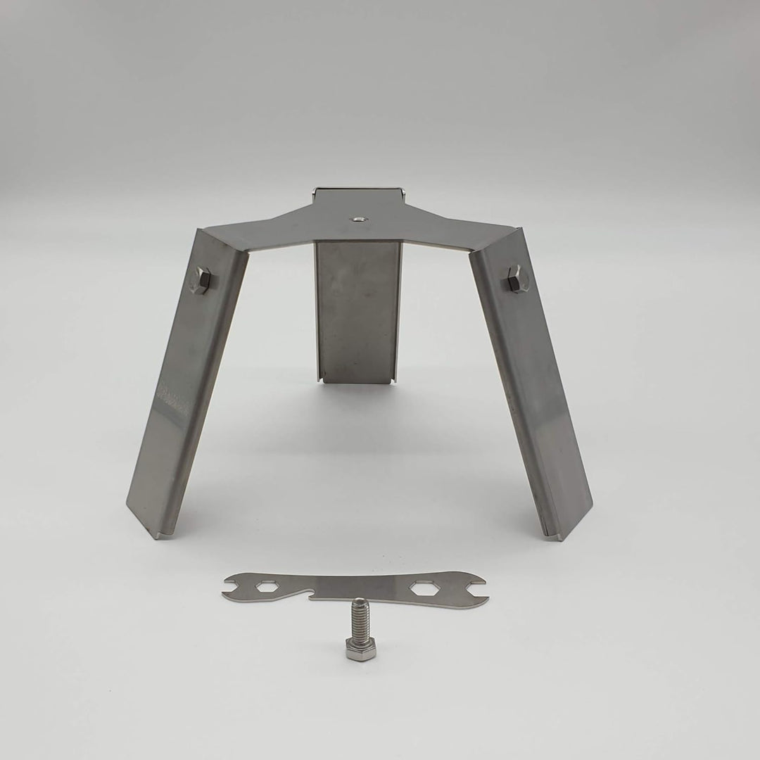 Feuerschale Fenit eine steckbare Feuerschale (Motiv Welle Edelstahl mit Fuss), Motiv Welle Edelstahl