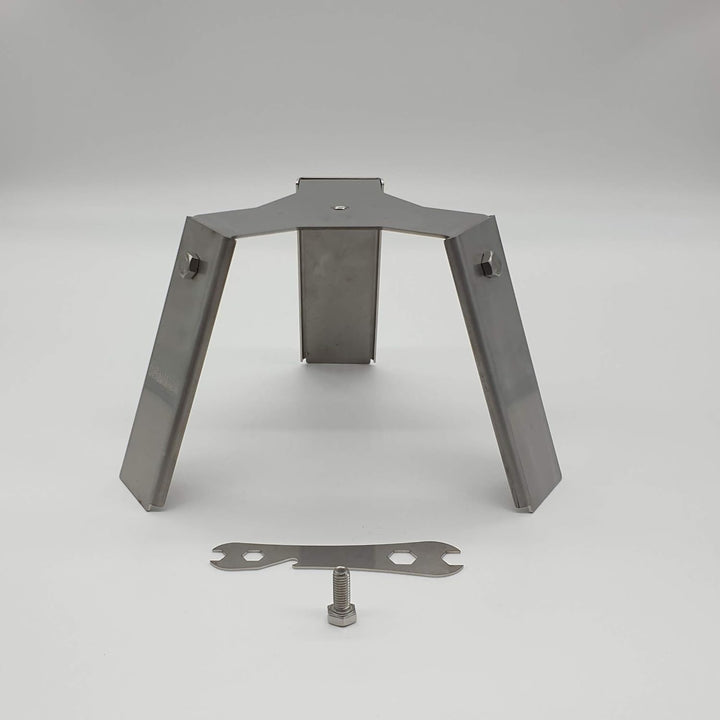 Feuerschale Fenit eine steckbare Feuerschale (Motiv Welle Edelstahl mit Fuss), Motiv Welle Edelstahl