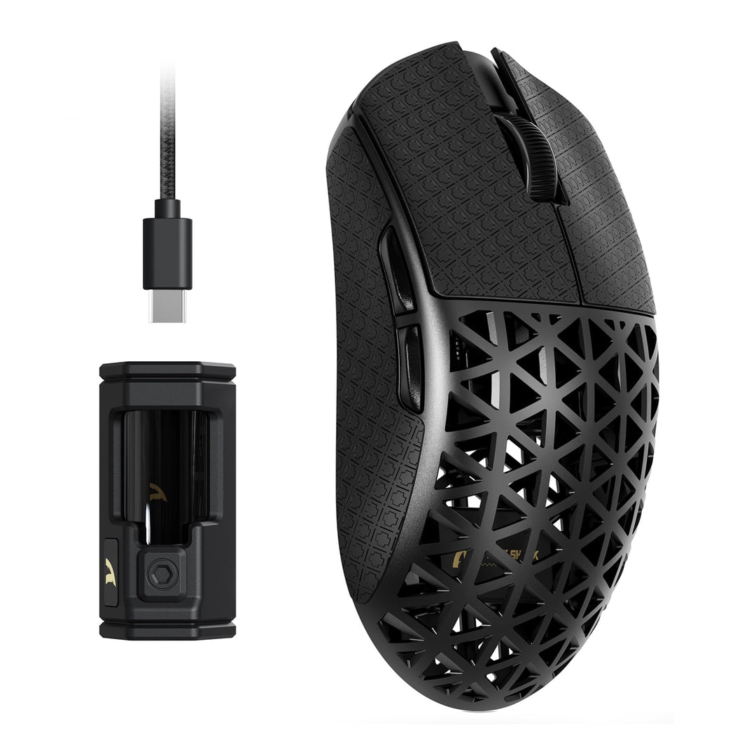 ATTACK SHARK R5 Ultra Carbonfaser HyperSpeed Kabellose Gaming-Maus, 39g Ultraleichte Maus mit Gripta
