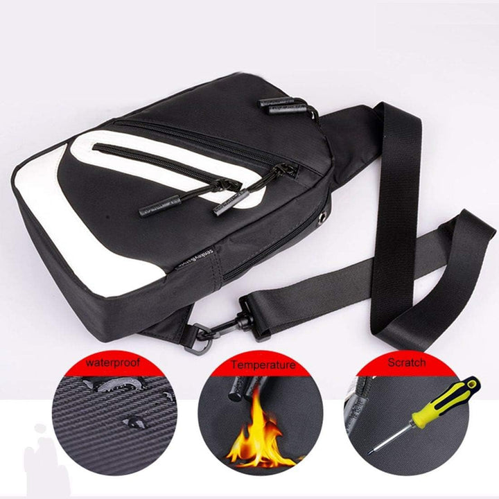 Backpack Waist Shoulder Bag Nylon for Sony Xperia XZ1-Compact - Black