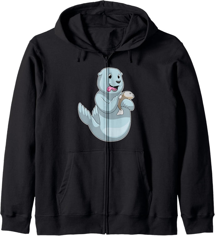Seehund Fisch Kapuzenjacke