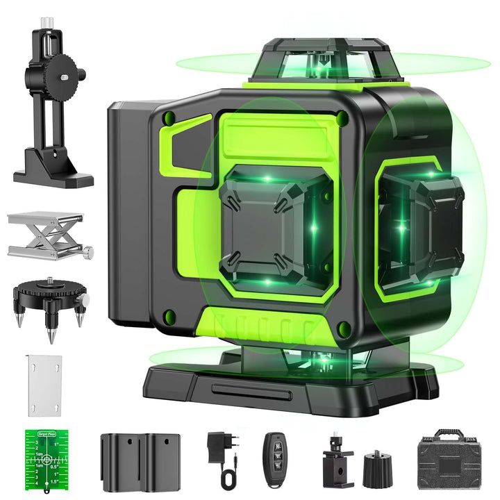 Kreuzlinienlaser Grün 16 Linien Nivellierlaser, 4 x 360 ° Laser wasserwaage, linienlaser kreuzlaser