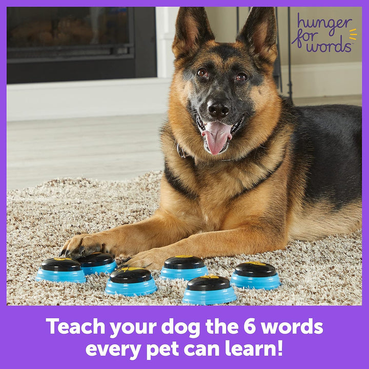 Hunger for Words Sprechknöpfe für Hunde, Set mit 6 voraufgezeichneten Sprachtasten, von Christina Hu