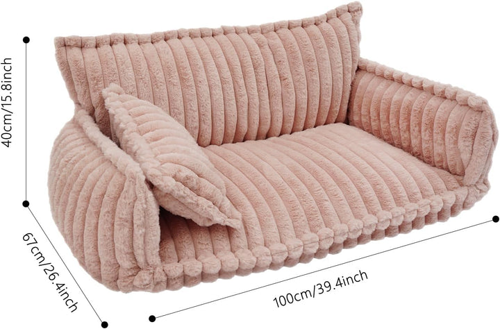 Beruhigende Couch für Haustiere, 100 x 67 x 40 cm Haustier Bett | Haustier-Couch mit Abnehmbarem Was