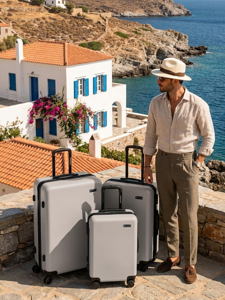 SMARTBOX Hartschalen Koffer-Set 3-teilig für Damen & Herren | leichte & stabile Reise-Trolleys aus h