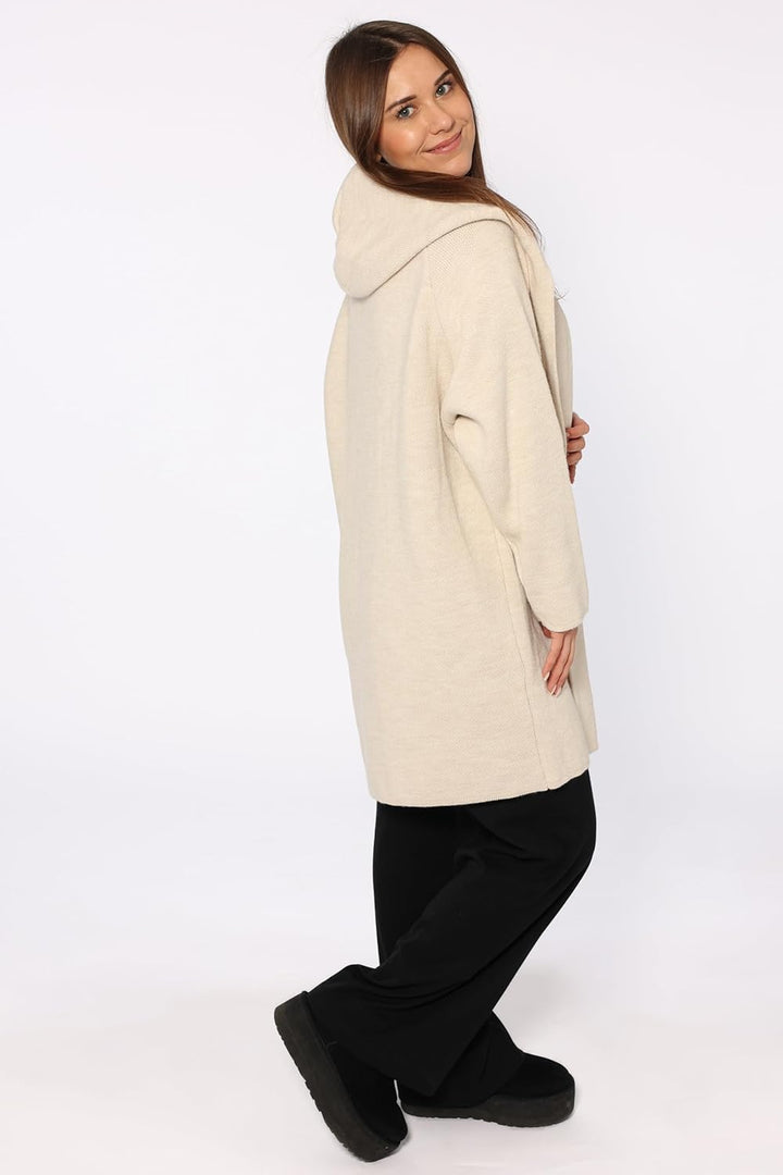 Zwillingsherz Strickjacke Cardigan für Damen - Hochwertiger Mantel Überwurf warm kuschelig weich mit