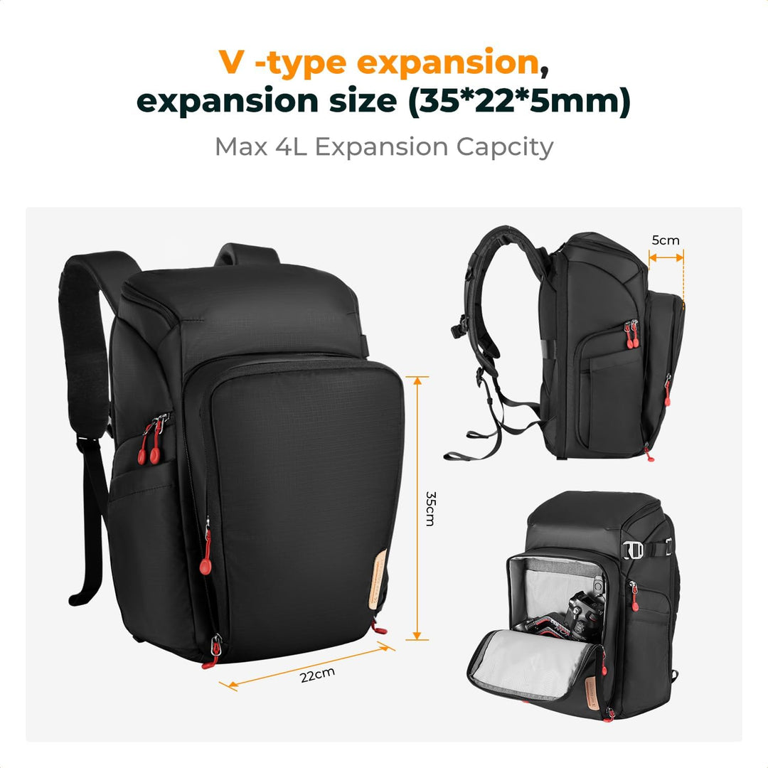 K&amp;F CONCEPT Kamerarucksack, Fotorucksack für Fotografen, Kamerarucksack mit 15.6 Zoll-Laptopfach, ko