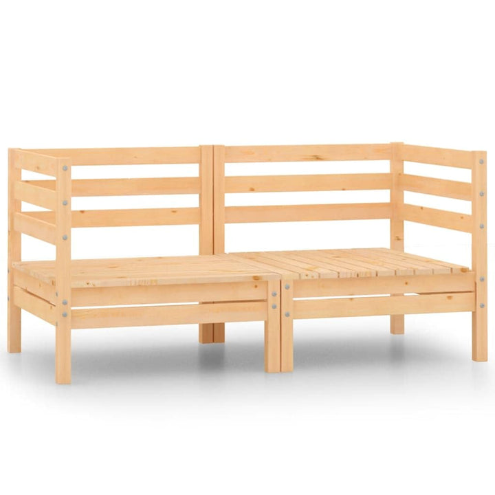 vidaXL Garten Ecksofas 2 STK., Modular Gartenmöbel, Sofa Lounge Sessel für Garten Terrasse Balkon, G