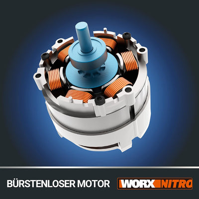 WORX WX812 NITRO Akku Winkelschleifer 20V - 125mm Scheiben-Durchmesser - 8500 U/min - leistungsstark