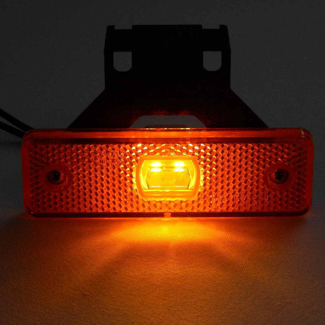 LED-MARTIN® 6er Sparset SU3 Umrissleuchte - inkl. Halter - gelb/orange - zugelassen für den Strassen