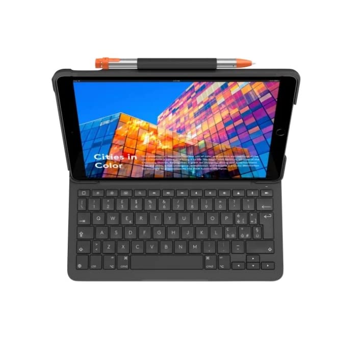 Logitech SLIM FOLIO iPad Air (3. Generation) Tastatur-Case mit integrierter kabelloser Tastatur (Mod