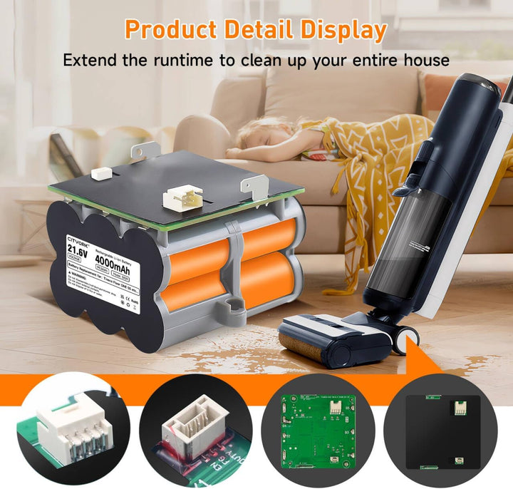 Nass-Trockensauger 21,6V Ersatzakku für Tineco iFloor 5 Breeze Complete/iFloor 5 Breeze/Tineco iFloo