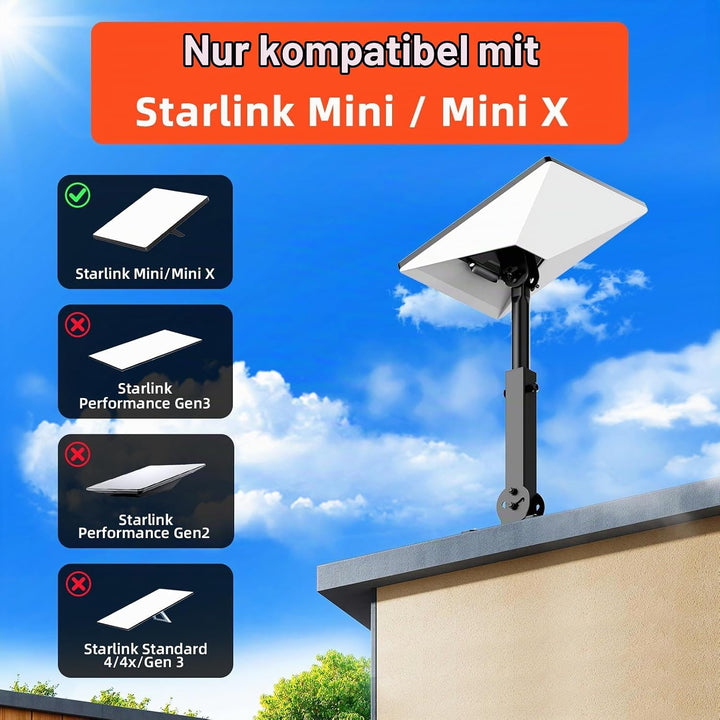 Starlink Mini Halterung Dach,Starlink Mini Dachhalterung with Adapter für Starlink Mini /Starlink Mi