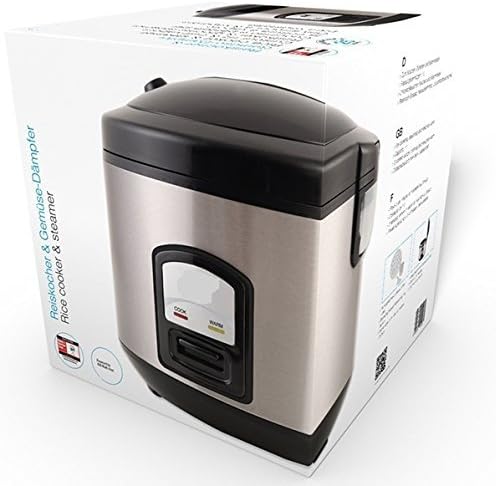 PerfectCook Edelstahl Reiskocher Reisgarer klein, 3in1 Gerät - Reiskocher Risottokocher Gemüsegarer