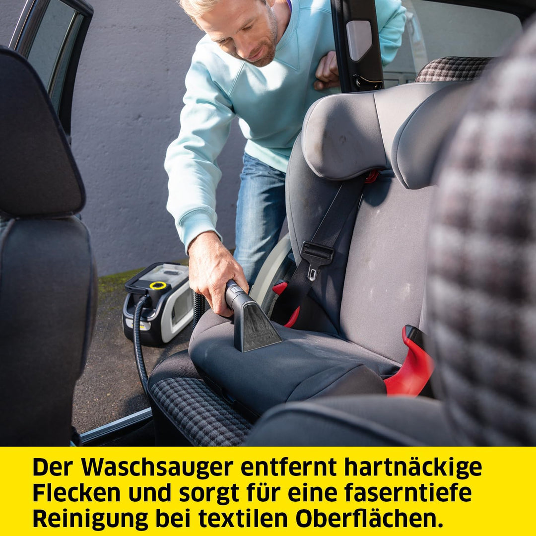 Kärcher SE 3-18 Compact Home, Akku-Waschsauger, Weiss (Extra Wasch-und Fugendüse zur Polsterreinigun