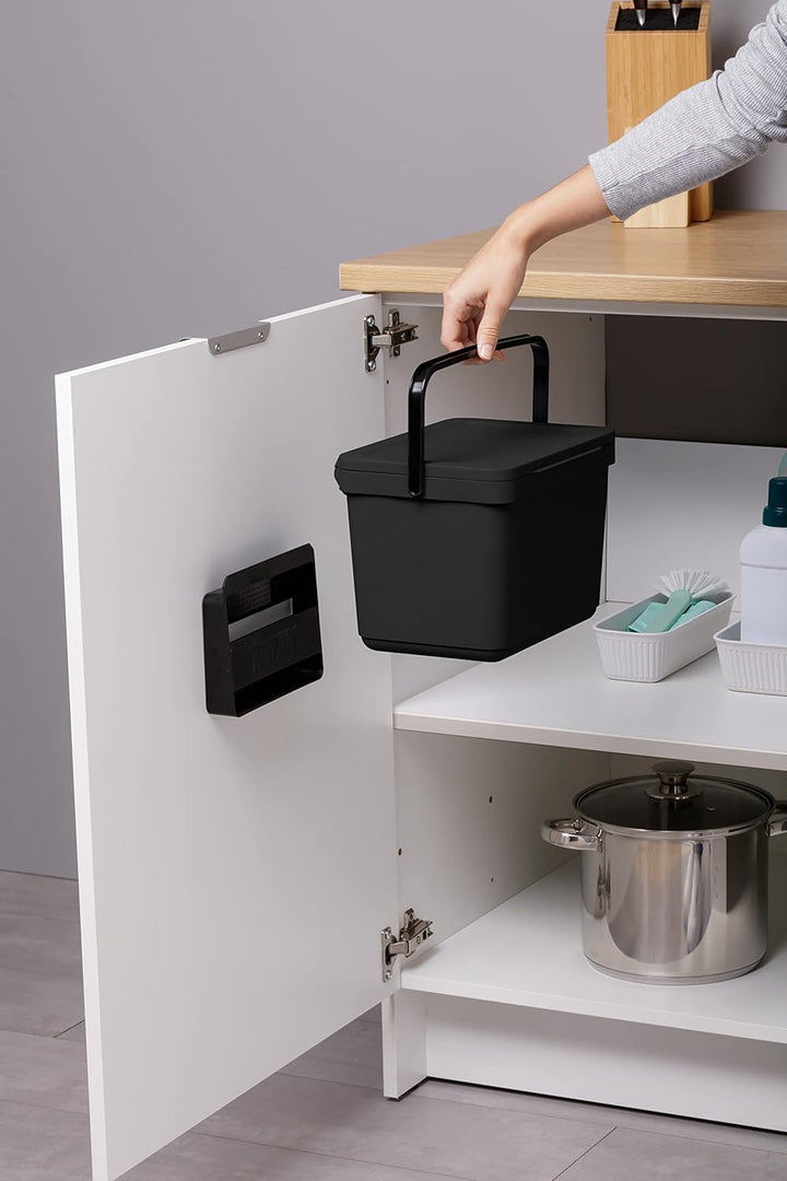 TATAY Biomülleimer Küche 6L | Organischer Abfalleimer Smart mit Halterung und Schrauben | Kompaktes