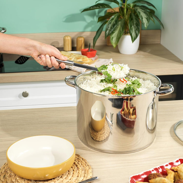Russell Hobbs Classic Collection 30 cm Suppentopf – Kochtopf aus Edelstahl, Deckel aus gehärtetem Gl