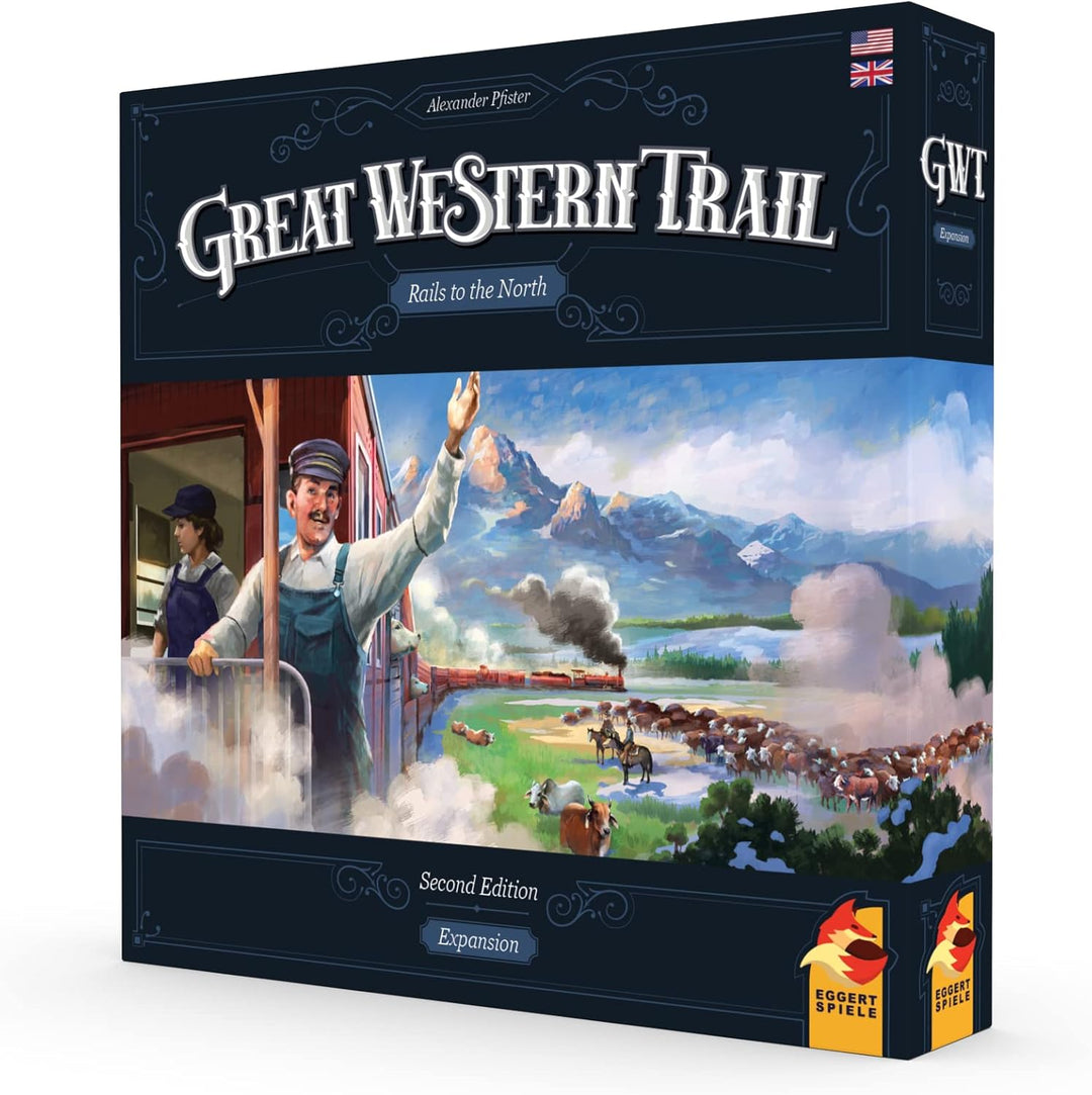 Eggert Spiele | Rails to The North - Great Western Trail 2nd Edition | Brettspiel | Alter 12+ | 1-4