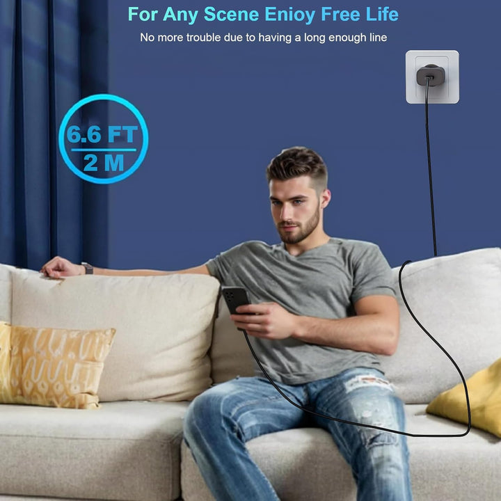 2er-Pack 25W USB C Ladegerät, Schnellladegerät Netzteil Super Fast Charger mit 2 m Ladekabel Schnell