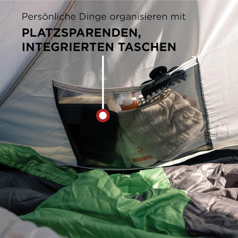 Coleman Darwin Zelt, kompaktes 2-4 Mann Kuppelzelt, leichtes 2-4 Personen Camping- und Wanderzelt, 1