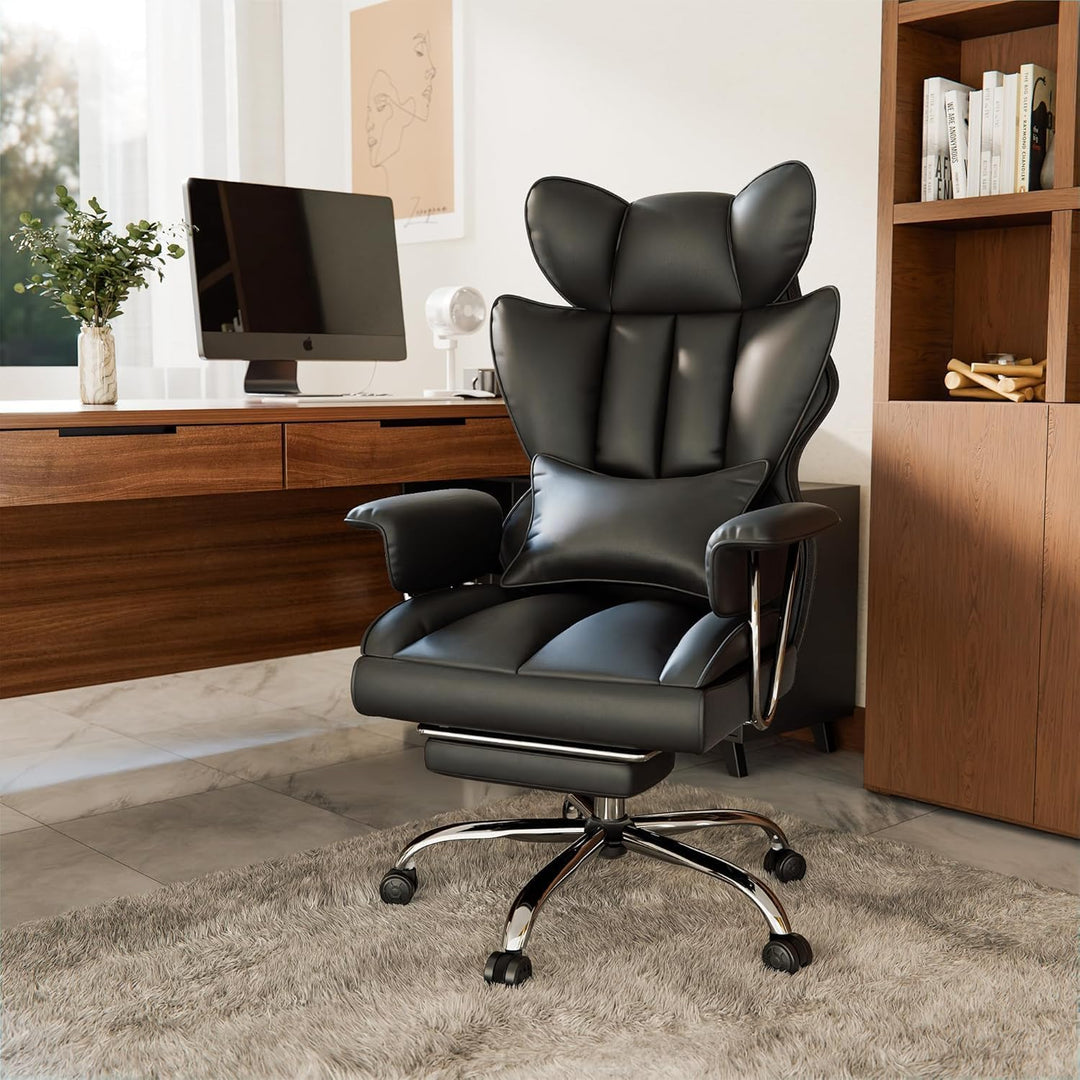 2026 Upgrade Bürostuhl Chefsessel bis 210kg, Ergonomischer Schreibtischstuhl, Lendenwirbelstütze und