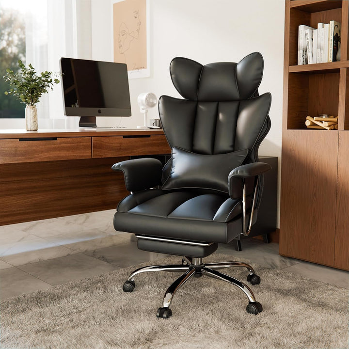 2026 Upgrade Bürostuhl Chefsessel bis 210kg, Ergonomischer Schreibtischstuhl, Lendenwirbelstütze und