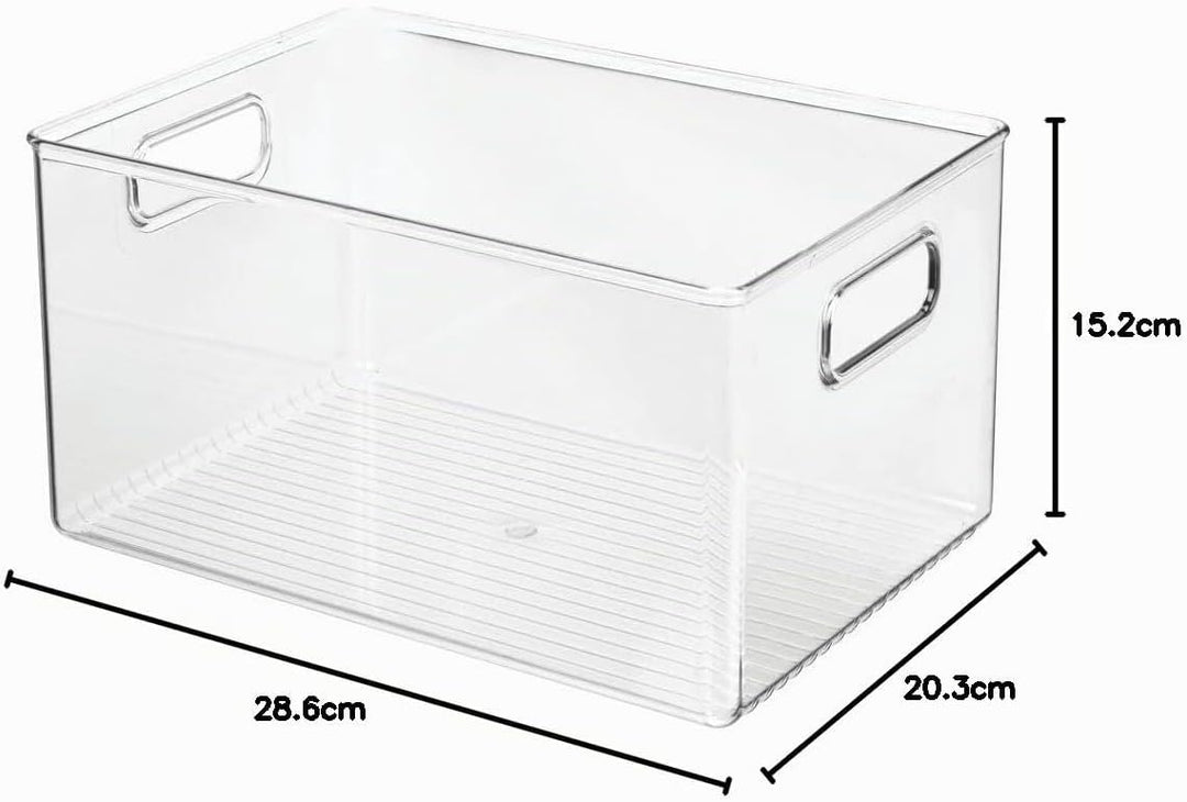 mDesign Aufbewahrungsbox mit Griffen – hohe Kühlschrankbox zur Lebensmittelaufbewahrung – Ablage aus