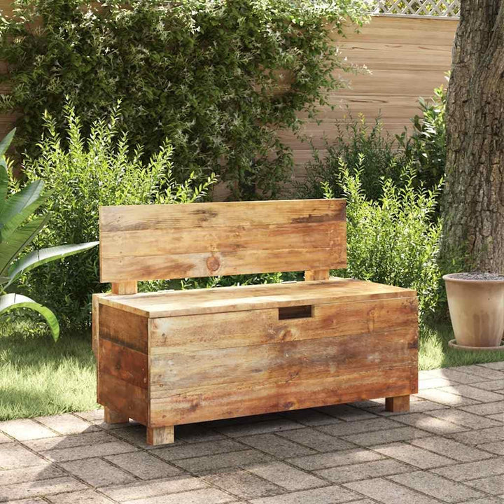 vidaXL Sitzbank mit Staufach Handgefertigt Holzbank Truhenbank Sitztruhe Bank Aufbewahrungstruhe Spi