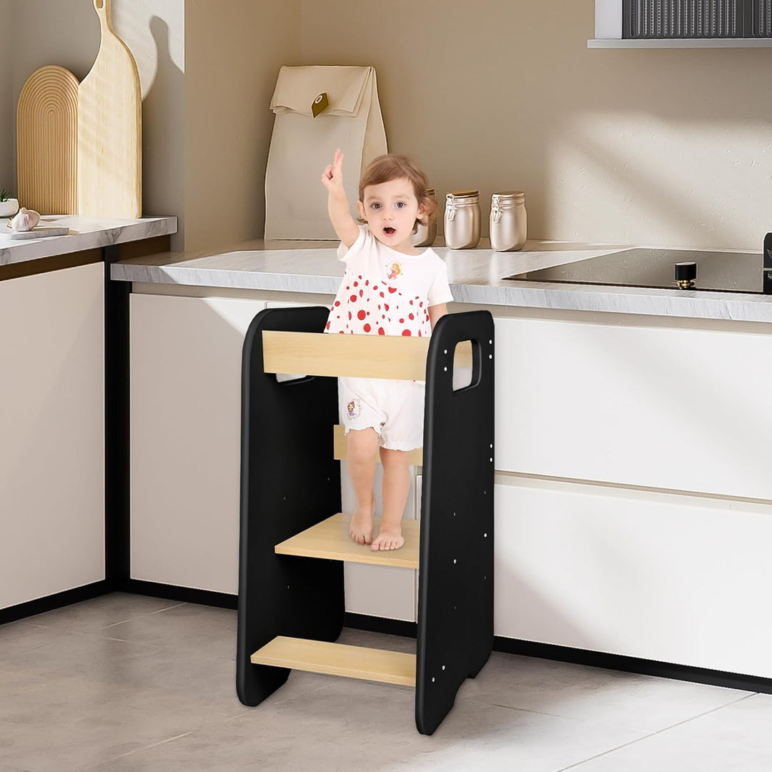 Sichere Baby-Lerntour aus Holz, höhenverstellbare Baby-Beobachtungstour, Beobachtungstour, 3 verstel