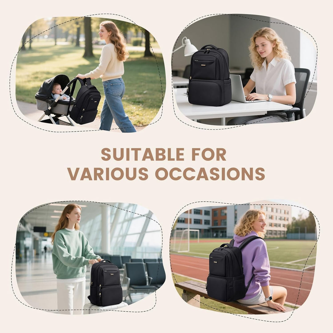 GOLF SUPAGS Lunch Rucksack, 16 Zoll Laptop Rucksack Schulrucksack mit Lsoliertes Kühltasche für Arbe