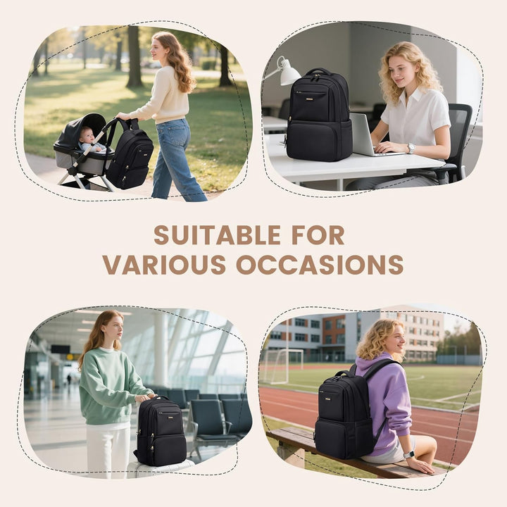 GOLF SUPAGS Lunch Rucksack, 16 Zoll Laptop Rucksack Schulrucksack mit Lsoliertes Kühltasche für Arbe