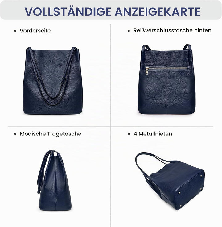 Kattee Damen weiche Echtleder Totes Umhängetasche Geldbörsen und Handtaschen mit oberem Magnetversch