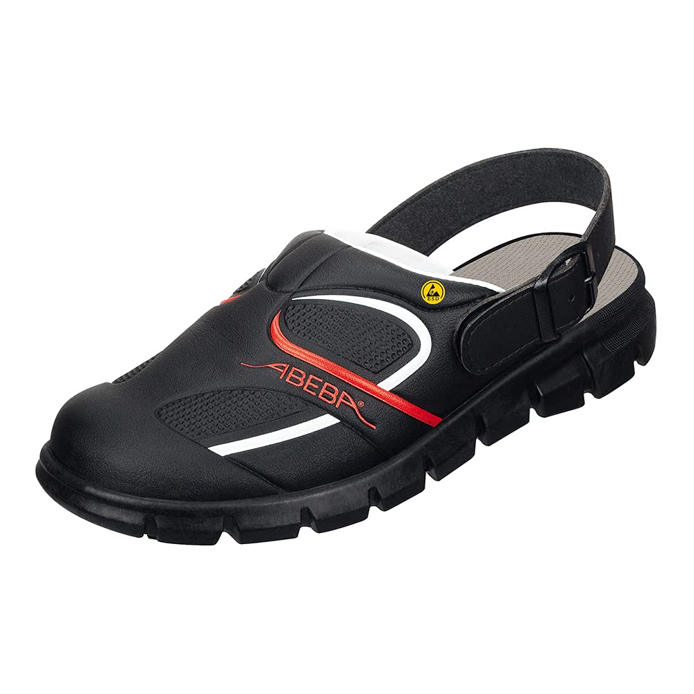ABEBA 37332 DYNAMIC ESD Verstopfen, OB, A, E, FO, SRC, Schwarz/Rot, Grösse 35 35 EU, 35 EU