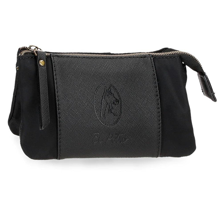 joumma bags,s.l. El Potra Wolle, lässig, schwarz, 22 x 25 x 10 cm, Polyester und PU, Schwarz, Lässig