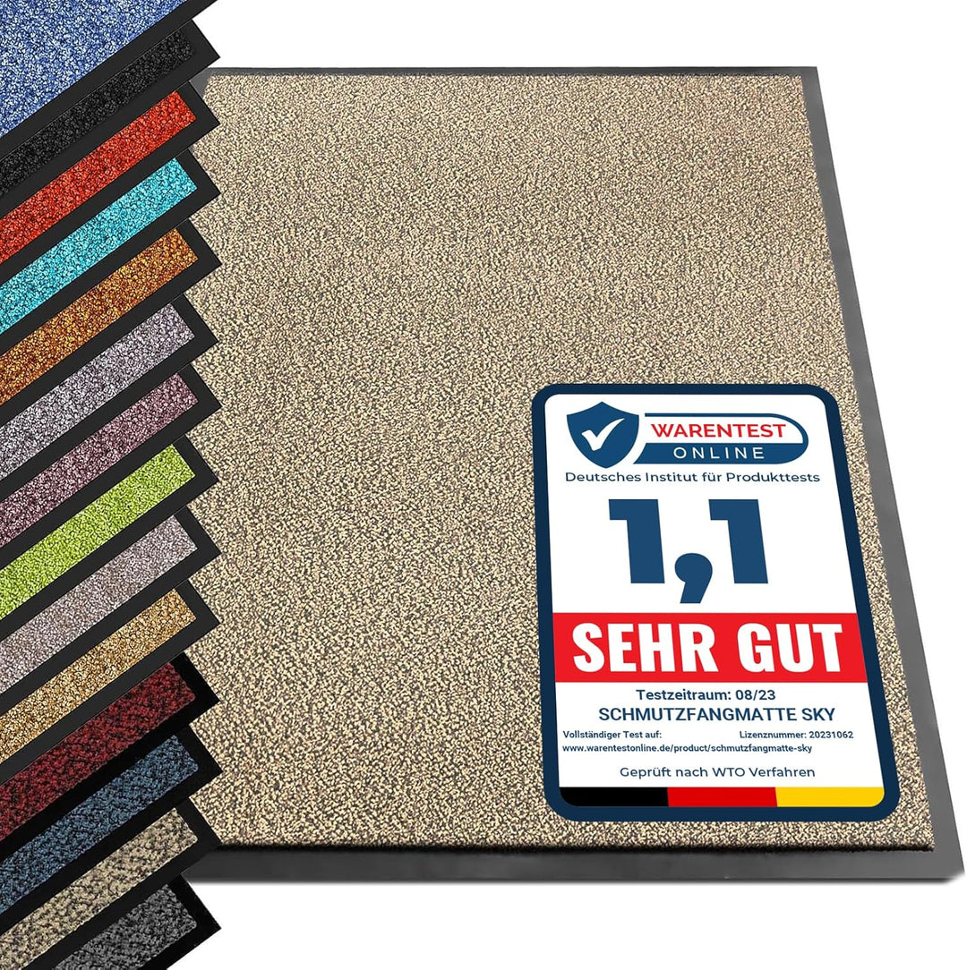 etm® Schmutzfangmatte - Note 1,6: Sieger Preis-Leistung - Fussmatte in vielen Grössen - Türmatte Fus