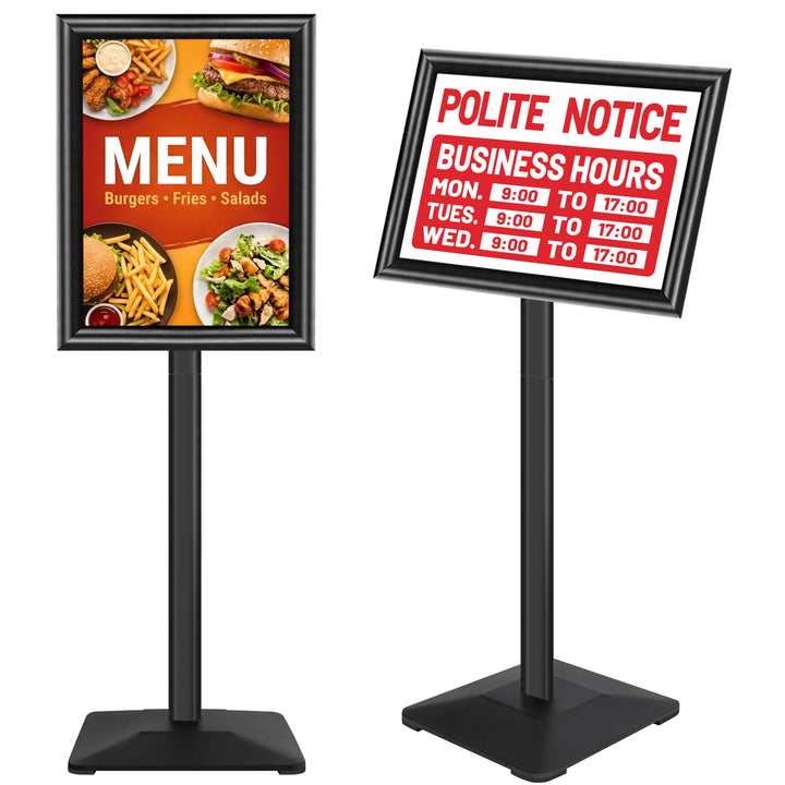 VAIIGO Heavy Duty Sign Holder Poster Stand, Adjustable Menu Display Stand Floor Standing Sign Holder