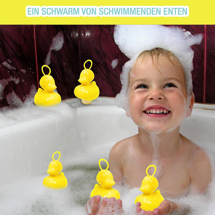 AMLI Enten Angeln | 16x gelbe Entchen mit Öse & Gewicht | Entenangeln Spiel Wasser gross | Perfekt f