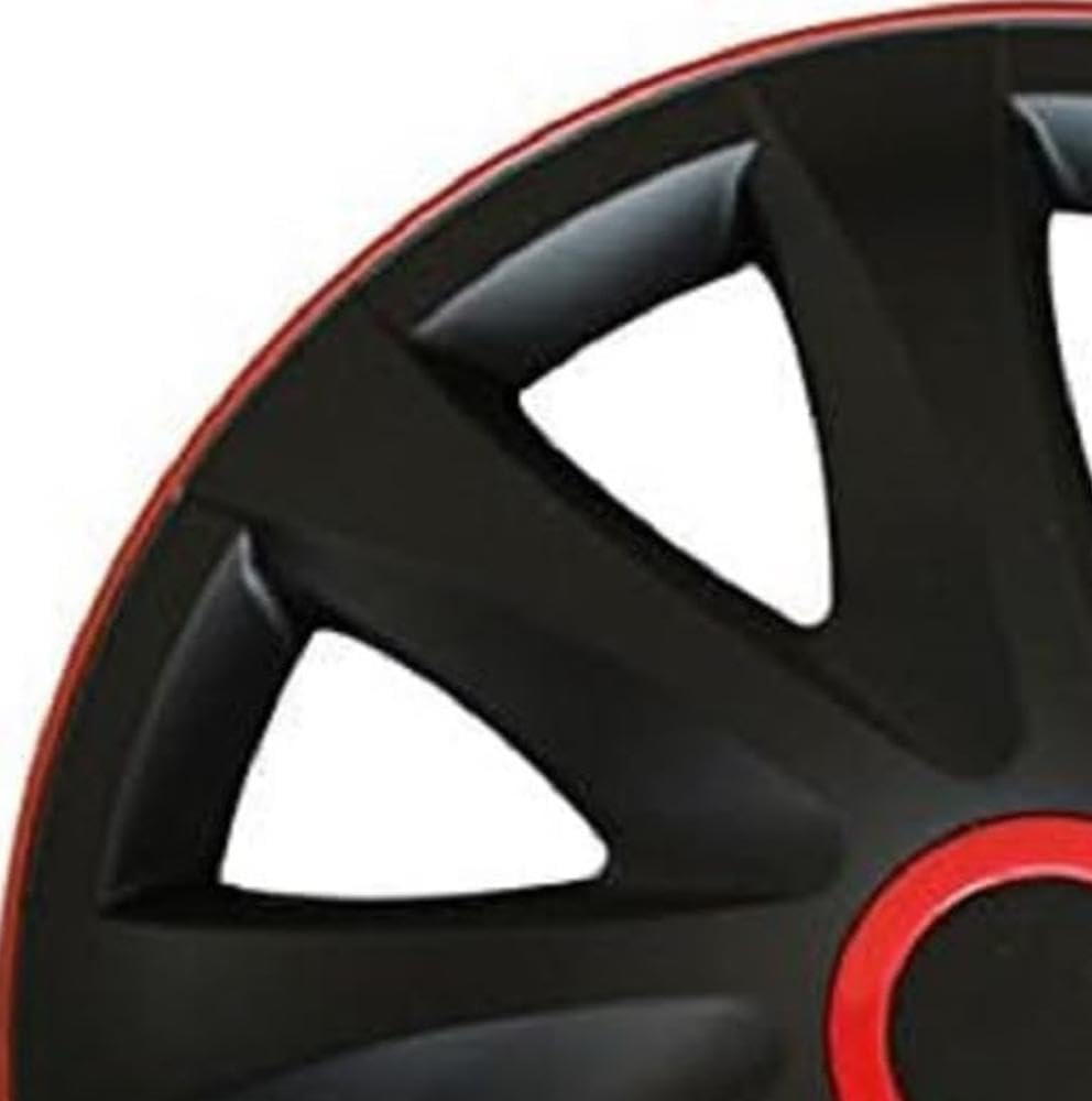NRM KO256 Radzierblende Kando, Schwarz/Rot, 16 Zoll, 4er Set 16'' Zoll, 16'' Zoll
