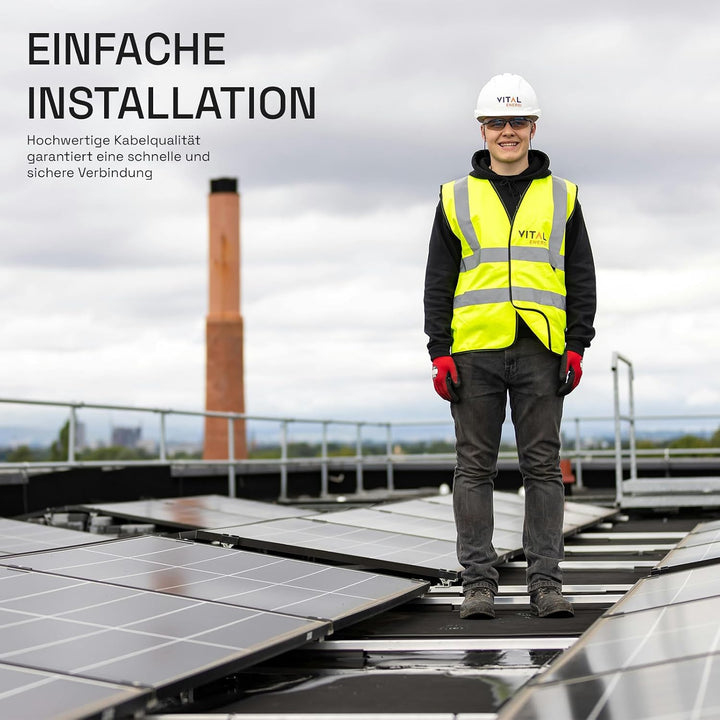 hb-digital 20m Solarkabel H1Z2Z2-K TÜV Rheinland geprüft 6mm2 UV-beständig flexibel PV Kabel Reines