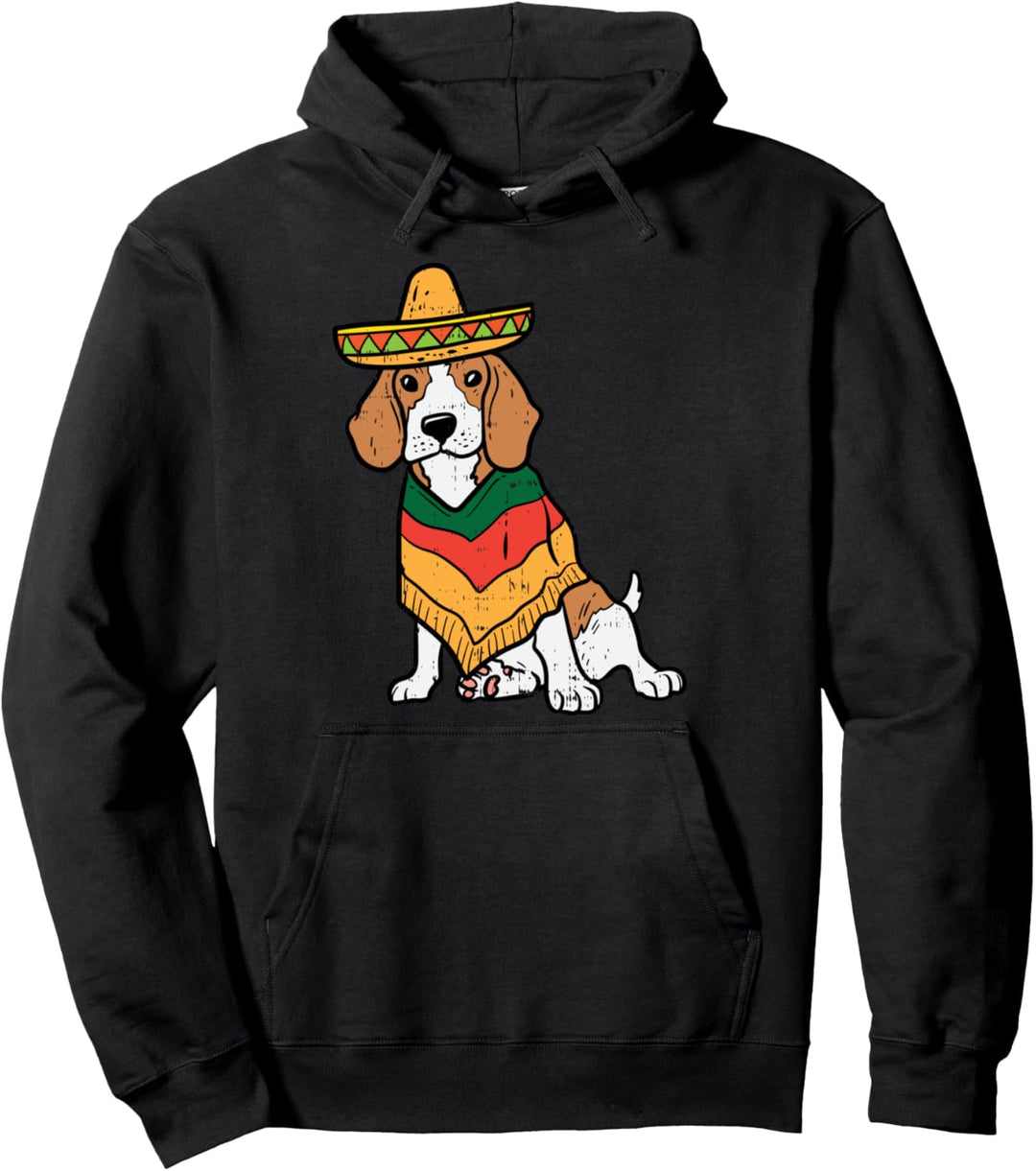 Mexican Beagle Sombrero Dog Lover Cinco De Mayo Fiesta Pullover Hoodie